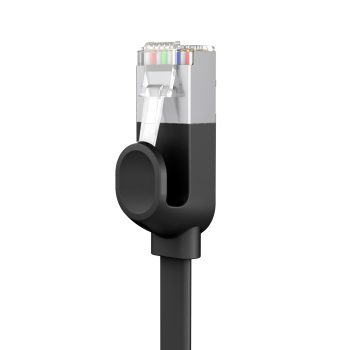 Kabel sieciowy RJ45 płaski High Speed Ethernet CAT6 3m - czarny