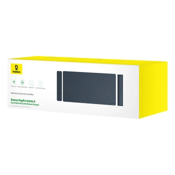 Mata podkładka na biurko pod laptop MagPro Series II z podpórką na nadgarstki + ładowarka indukcyjna - czarna