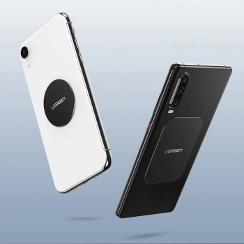 Płytki metalowe do uchwytów magnetycznych na telefon ZESTAW 2szt. - czarne