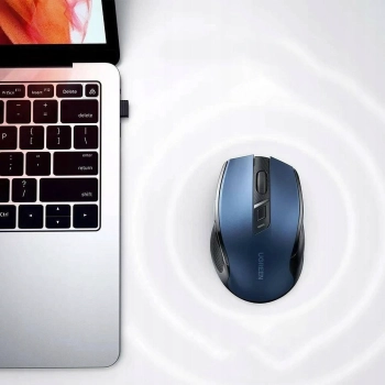 Mysz myszka optyczna bezprzewodowa USB 2.4GHz 4000 DPI - niebieska