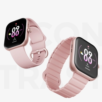 Smartwatch Fit-Life JR-FT5 Plus z funkcją odbierania połączeń - różowy