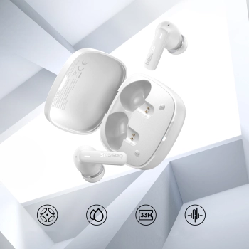 Słuchawki bezprzewodowe Bowie E19 TWS dokanałowe USB-C - białe