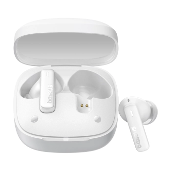 Słuchawki bezprzewodowe Bowie E19 TWS dokanałowe USB-C - białe