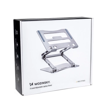 ZESTAW Podstawka pod laptopa aluminiowa + podstawka do smartfona - srebrna