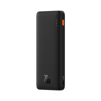 Powerbank Airpow 20W 10000mAh z kablem USB-A - USB-C 30cm - czarny