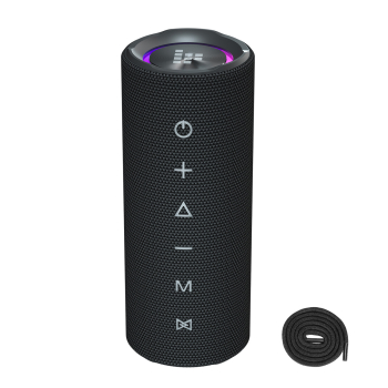 Głośnik przenośny Bluetooth Mirtune C2 24W + kable USB-C AUX - czarny