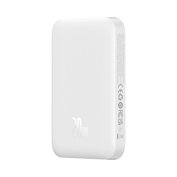 Powerbank 6000mAh Magnetic Mini Air 20W z kablem USB-C - biały