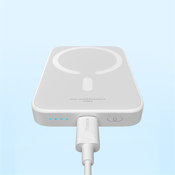 Powerbank 6000mAh Magnetic Mini Air 20W z kablem USB-C - biały
