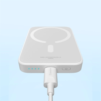 Powerbank 6000mAh Magnetic Mini Air 20W z kablem USB-C - biały