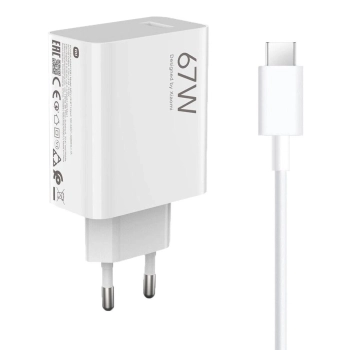 Ładowarka sieciowa Xiaomi 67W 6.2A USB-A z kablem USB-C - biała