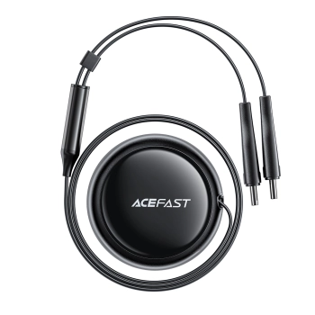 Ładowarka samochodowa B13 53W USB-A + 2 kable rozwijane USB-C - czarna