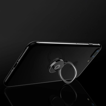 Uchwyt magnetyczny do telefonu na palec Privity Ring z funkcją stojaka - srebrny