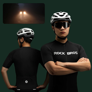 Koszulka rowerowa rozpinana z krótkim rękawem XXXXL - czarna