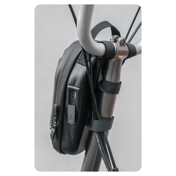 Torba sakwa na kierownicę roweru lub hulajnogi 1.3l - czarna