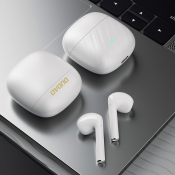 Słuchawki bezprzewodowe douszne TWS Bluetooth 5.3 - białe