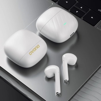 Słuchawki bezprzewodowe douszne TWS Bluetooth 5.3 - białe