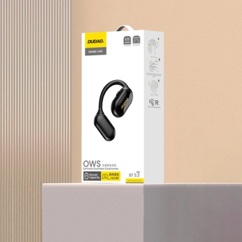 Słuchawka biznesowa OWS U4A z mikrofonem do rozmów Bluetooth 5.3 IPX5 - czarna