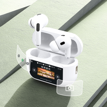 Słuchawki U19 douszne TWS bezprzewodowe Bluetooth 5.3 z wyświetlaczem LED - białe