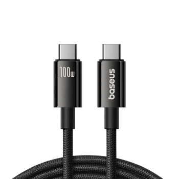 Kabel przewód Tungsten Gold USB-C 100W 4K 20Gb/s 60Hz 1.5m - czarny