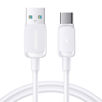 Kabel przewód Multi-Color Series A14 USB-A - USB-C 3A 1.2 m - biały