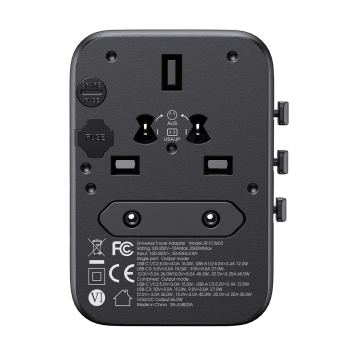 Ładowarka adapter podróżny uniwersalny 65W EU / US / JP / AU / UK / CN - czarny