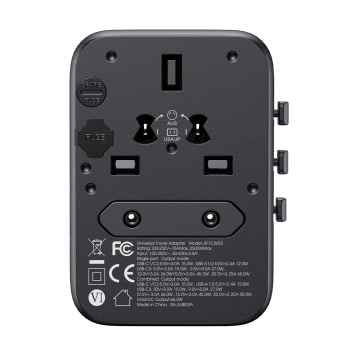 Ładowarka adapter podróżny uniwersalny 65W EU / US / JP / AU / UK / CN - czarny