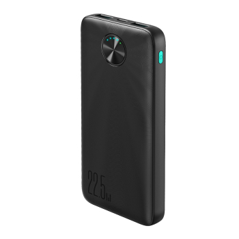 Powerbank 10000mAh USB-C USB-A 22.5W SCP QC PD - czarny