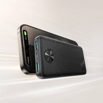 Powerbank 10000mAh USB-C USB-A 22.5W SCP QC PD - czarny