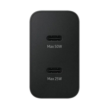 Ładowarka sieciowa Samsung Power Adapter Duo 2x USB-C 50W - czarna