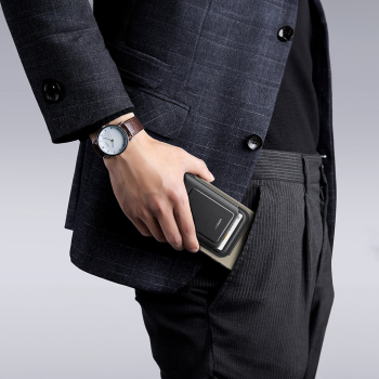 Portfel na karty Magnetic Wallet MagSafe z podstawką - czarny