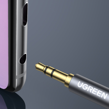 Kabel przedłużacz audio mini jack 3.5mm 5m - srebrny