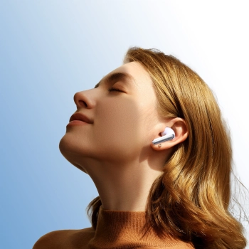 Słuchawki Funpods douszne TWS z Bluetooth 5.4 ANC i ochroną IP54 - białe