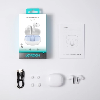 Słuchawki Funpods douszne TWS z Bluetooth 5.4 ANC i ochroną IP54 - białe