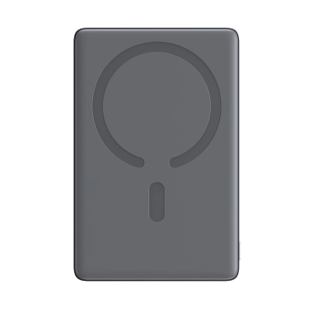 Powerbank 5000mAh USB-C 20W PD i ładowaniem indukcyjnym 15W - szary