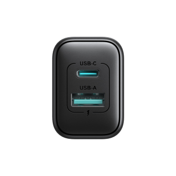 Ładowarka sieciowa USB-C i USB-A 25W SFC PPS PD - czarna