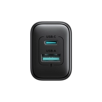 Ładowarka sieciowa USB-C i USB-A 25W SFC PPS PD - czarna