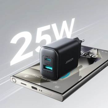 Ładowarka sieciowa USB-C i USB-A 25W SFC PPS PD - czarna