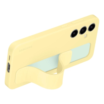 Etui case Samsung Standing Grip Case z uchwytem i podstawką do Galaxy S24 FE - żółte