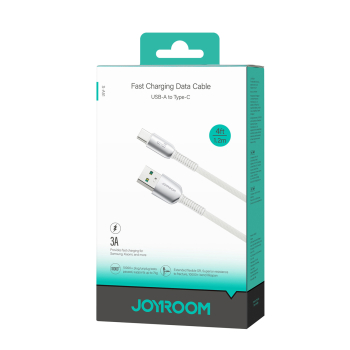 Kabel przewód Cutting-Edge Series 3A USB-A - USB-C 1.2m - szary