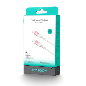 Kabel przewód Crystal-Clear Series 60W USB-C - USB-C 1.2m - biały