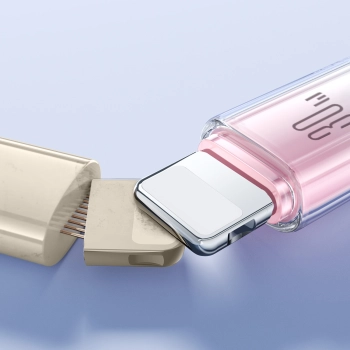Kabel przewód Crystal-Clear Series 30W USB-C - iPhone Lightning 1.2m - biały