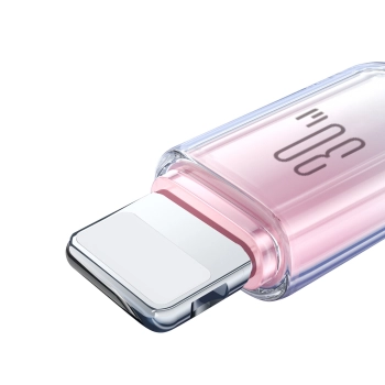 Kabel przewód Crystal-Clear Series 30W USB-C - iPhone Lightning 1.2m - biały