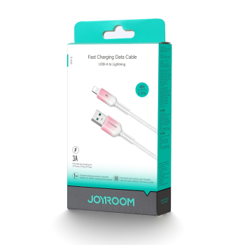 Kabel przewód Crystal-Clear Series 3A USB-A - iPhone Lightning 1.2m - biały