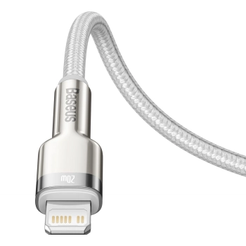 Kabel przewód do iPhone USB-C - Lightning Series Metal Data 20W PD 2m - biały