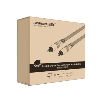 Kabel przewód optyczny audio Toslink SPDIF 2m - szary