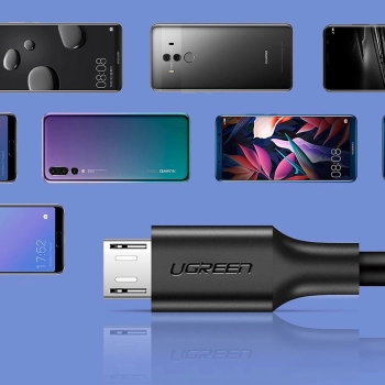 Kabel przewód micro USB - USB-A 0.5m - czarny