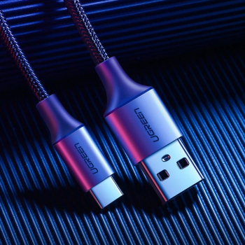 Kabel przewód USB-A - USB-C QC 3.0 3A 0.25m - szary