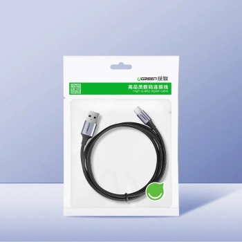 Kabel przewód USB-A - USB-C QC 3.0 3A 0.25m - szary