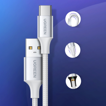 Kabel przewód USB-A - USB-C QC 3.0 3A 3m - biały