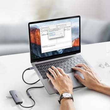 Przedłużacz kabla przewodu USB-C PD QC 100W 5A 10Gbps 0.5m - szary